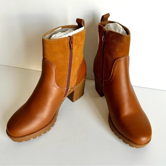 🌸NEW IN BOX Soludos Dani Shearling Platform Boots. Tan/Saddle. Size: 7 - Picture 4 of 10